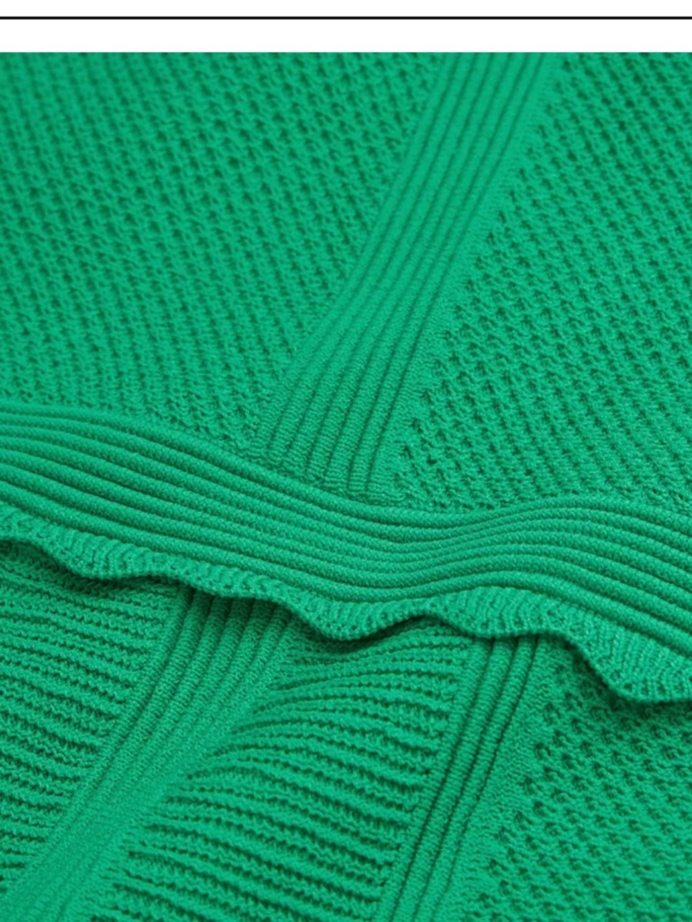 Kooples NWT Size 2 (M) Scalloped Green Designer Dress - Picture 6 of 7